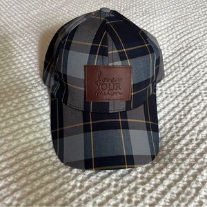 Love Your Melon Plaid Hat- like new!